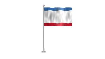Crimea Flag Waving with Transparent Background video