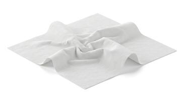 White Fabric Texture Crumpled Soft Material Background Clean Simple Elegant Design Textile Surface photo