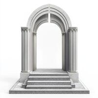 A grand architectural archway with steps, designed for aesthetic appeal and ceremonial use photo