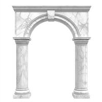 A marble archway with two columns, showcasing classical architectural design photo