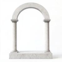 A marble archway featuring two columns, designed for aesthetic or architectural purposes photo