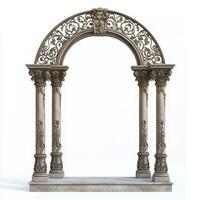 Ornate architectural archway with intricate designs and columns photo
