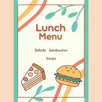 lunch menu template vector