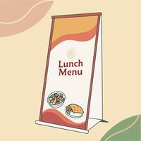 lunch menu stand design vector