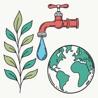 save water, save the earth, save the world, save the planet, save the world, vector