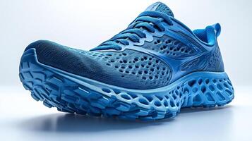 Blue Running Shoe with Detailed Texture photo