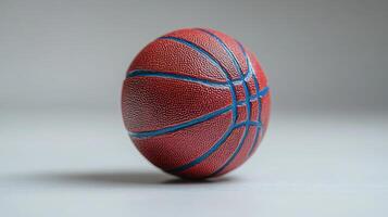 Close-up of a Basketball on a White Background photo