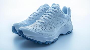 White Sneakers on a Light Background photo