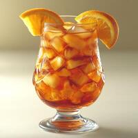 Refreshing Iced Tea with Orange Slices photo