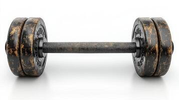 Vintage Weathered Dumbbell for Strength Training photo