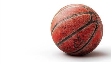 Worn Basketball Against a White Background photo