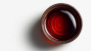 A Cup of Red Tea on a White Background photo
