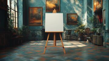 Blank Canvas in an Antique Gallery photo