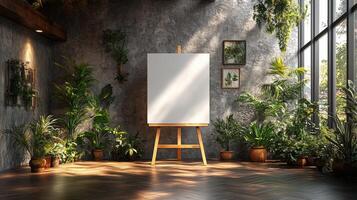 Sunlit Botanical Art Studio Interior Design photo