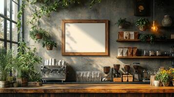 Rustic Coffee Shop Interior Design, A Cozy and Inviting Atmosphere photo