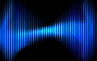 Blue abstract wave technology neon background glow futuristic vector