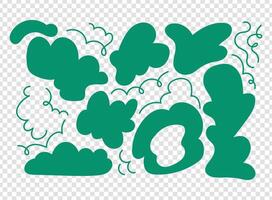 Set of abstract doodle shape vector