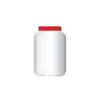 Glass Jar for canning and conservation. Empty jar design template with cover or lid on transparent vector
