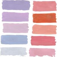a set of pastel paint colors strokes vector