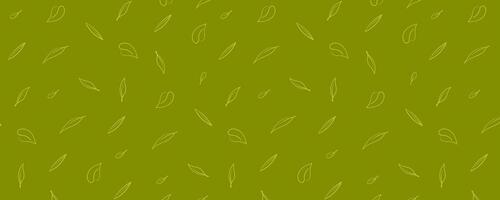 pattern with leaves on a green background. illustration. vector