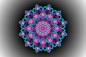 Intricate Mandala Design with Floral and Geometric Elements vector