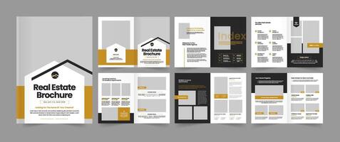 Modern Real Estate Brochure Template, Architecture Portfolio Layout Design, Property Bi fold Brochure vector