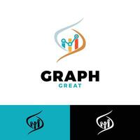 graph icon logo design template vector