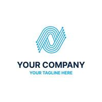 Dots Data Transfer Connect Loop Logo vector