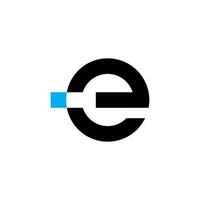 Initial Monogram E Letter Dot Data Innovation Logo vector