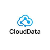 Cloud Data Server Storage Connection Logo vector