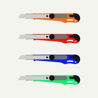 Set of cutter in different colors illustration vector