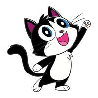 Baby cartoon cat vector