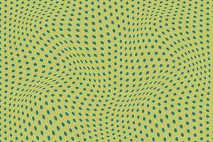 simple abstract dark color small polka dot wavy distort pattern on light olive color background wavy polka dot optical illusion pattern with vibrant yellow and green distorted design vector