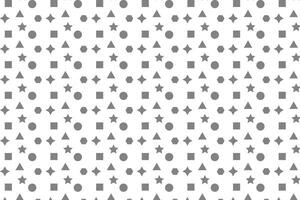 simple abstract grey color different shape design pattern minimalist monochrome geometric shape pattern with stars, circles, squares, and diamonds vector