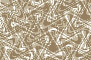 simple abstract light brown color creative wavy plaid line pattern abstract geometric pattern with swirling plaid lines in beige and white vector