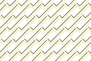 simple abstract asymmetrical black yellow line pattern diagonal geometric pattern with black and yellow zigzag lines on white background vector