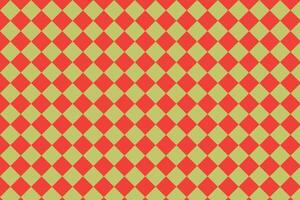 simple abstract light olive color square grid line pattern on orange color background red and green rhombus geometric pattern vibrant harlequin diamond pattern with bold red and yellow vector