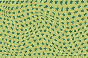 simple abstract dark color star wavy distort pattern on light olive color background dynamic star pattern with wavy distortion in vibrant yellow and green optical illusion design vector