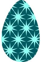 easter egg with stars on it vector