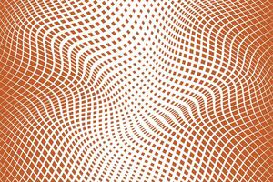 simple abstract orange color blend halftone wavy pattern abstract wavy orange and white grid optical illusion pattern background wave pattern in orange vector