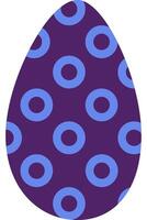 an egg with blue circles on it vector