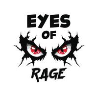 Eyes of Rage T-shirt Design - Angry Red Eyes Graphic for Print vector