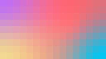 Dynamic pixel background. Featuring a smooth gradient of horizontal stripes in shades of purple, pink, peach, yellow, and blue, creating a soft, playful and modern aesthetic. vector