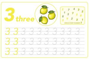 Children cards numbers. Playful Kids Learning Material. Learning numbers, tracing number practice worksheet for kids learning. Play cards for kids learning maths. Mathematics cards for children vector