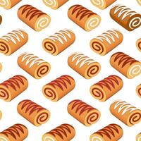 Food seamless pattern design on white. Donuts background. Seamless pattern with donuts. Donut pattern for fabric, wrapping paper, packaging, coffee and bakery shops. Hand Drawn illustration. vector