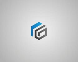 Abstract PG Letter Initial Logo Design Template. vector