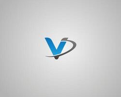 Letter V unique abstract logo design concept template. vector