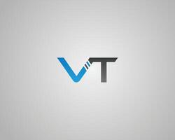 Letter VT initial logo monogram design template. vector