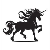 The Golden-Horned Unicorn A Tale of Magic and Power vector