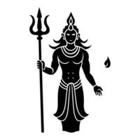 Shivas Celestial Form A Silhouette of Divinity vector